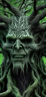 Dark fantasy tree creature art wallpaper.