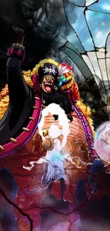 Epic anime battle scene with vibrant colors.