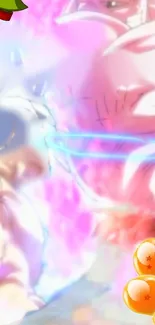 Epic anime battle scene with vibrant colors and dynamic energy.