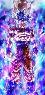 Epic anime character with a vibrant, electrifying aura.