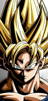 Super Saiyan anime character with golden hair.