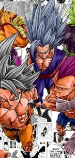 Epic anime warriors with vibrant colors.