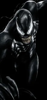 Epic dark symbiote character wallpaper for mobiles.