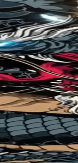 Epic dragon with vibrant colors in an anime style design.