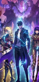 Epic fantasy anime with vibrant characters and electric energy.