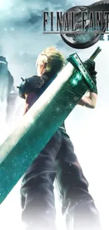 Epic Final Fantasy VII Remake game wallpaper for mobile.