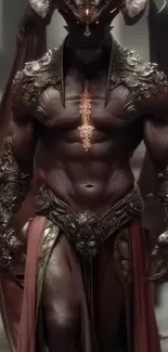 Epic fantasy warrior with intricate armor.