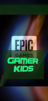 Vibrant Gamer Kids mobile wallpaper with epic design.