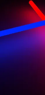 Blue and red lightsabers crossed in a dynamic sci-fi wallpaper.