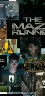 The Maze Runner collage with characters and scenes.