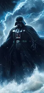 Epic sci-fi character in a storm.