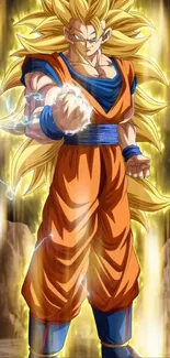 Super Saiyan character with glowing aura
