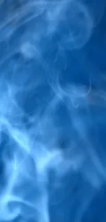 Ethereal blue smoke swirling against a dark background.