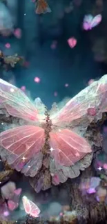 Ethereal butterfly fantasy art with magical pastel colors.