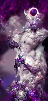 Ethereal cosmic creature art with vibrant purple hues and fantasy elements.