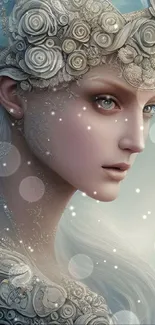 Ethereal fantasy art of a mystical woman with intricate details.