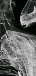 Ethereal smoke abstract in gray tones.