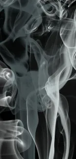 Ethereal smoke pattern wallpaper on a dark background.