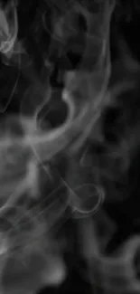 Abstract smoke wallpaper in black and white design.