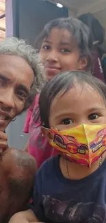 A family enjoying outdoor time, with smiles and warmth.