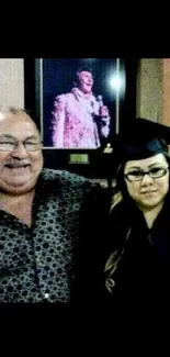 Family celebrating graduation with smiles and pride.