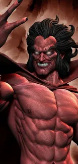 Fantasy devil character with red tones and menacing style.