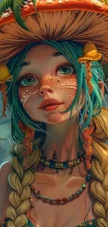 Artistic fantasy portrait of a woman in a unique hat.