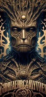 Fantasy tree man art with detailed design