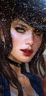 Fantasy warrior woman in a hat with detailed expressive face.