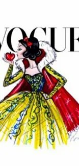 Fashion-inspired princess art with vogue style.