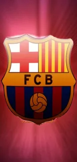 FCB logo wallpaper with vibrant red background