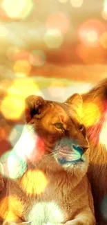 Felidae Lion Orange Live Wallpaper