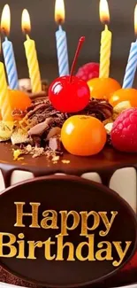 Festive Birthday Cake Wallpaper Live Wallpaper