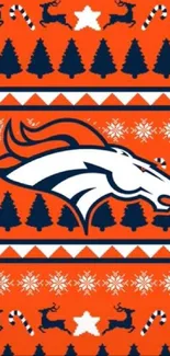 Festive sports-themed Christmas wallpaper