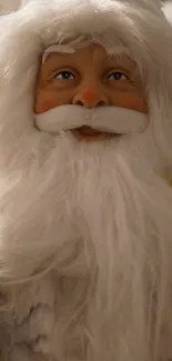 Mobile wallpaper featuring Santa Claus with fluffy white beard and festive charm.