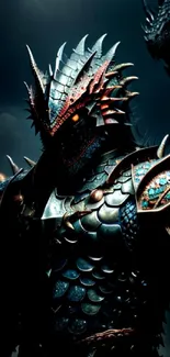 Epic dragon armor with intricate details, perfect for fantasy enthusiasts.