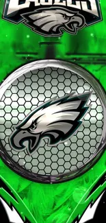 Green eagle sports design mobile phone wallpaper.