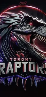 Fierce Toronto Raptors velociraptor logo in vibrant colors for mobile wallpaper.