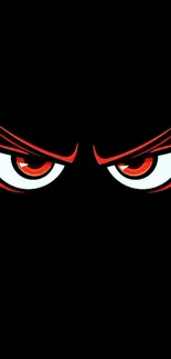 Wallpaper featuring fierce red eyes on black background.