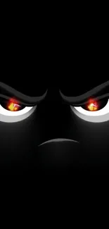 Fierce red glowing eyes on black background wallpaper.