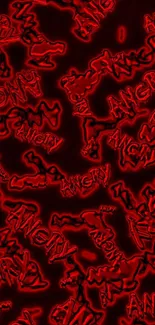 Fiery red wallpaper with 'angry' graphics.