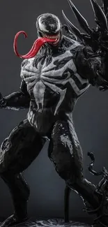 Venom character in dynamic action pose