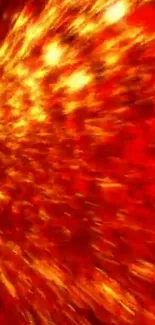 Fiery abstract wallpaper with red and orange burst.