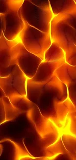 Fiery abstract wallpaper with glowing lines and molten texture.