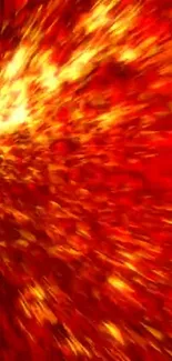 Fiery burst abstract wallpaper in vibrant red tones.