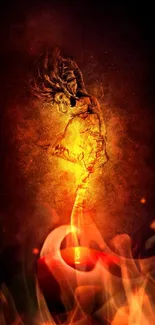 Fiery artistic wallpaper with a glowing candlelight effect.