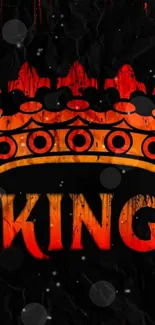 Orange crown and 'KING' text on a dark background.