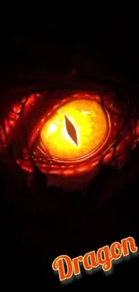 Fiery dragon eye wallpaper for mobile devices.