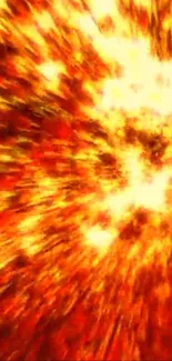 Fiery explosion art wallpaper with vivid orange and red colors.