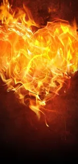 A stunning flaming heart wallpaper for mobile devices.